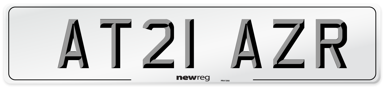 AT21 AZR Number Plate from New Reg